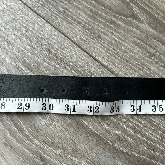 Cleo Black Silver Tone Leather Belt Made in Canada - Picture 15 of 16